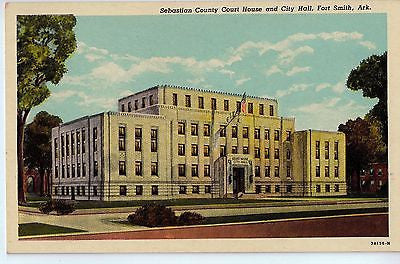 Vintage Postcard of Sebastian County Court House and City Hall, Fort Smith, AR $10.00