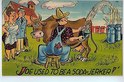 Vintage Postcard of Joe Used to be a Soda Jerker $10.00