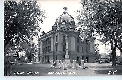 Vintage Postcard of The Grant County Court House in Lancaster, WI $10.00