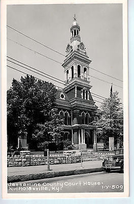 Vintage Photo Postcard of Jessamine County Court House Nicholasville, KY $10.00