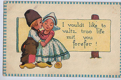 1912 Postcard of Dutch Children $20.00