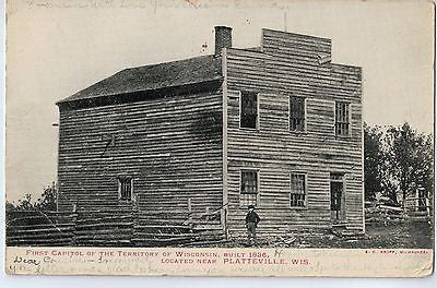 Vintage Postcard of The First Capitol of Wisconsin near Platteville $10.00