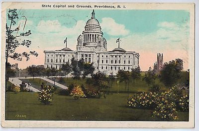 Vintage Postcard of State Capitol and Grounds, Providence, RI $10.00