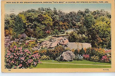 Vintage Postcard of Hot Springs Mountain, Shwing Tufa Rock, Hot Springs NP, AR $10.00