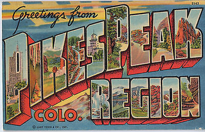 Vintage Postcard of Greetings From Pikes Peak CO $10.00