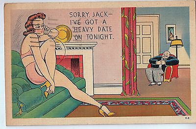 Vintage Postcard of Sorry Jack I've Got A Heavy Date On Tonight $10.00