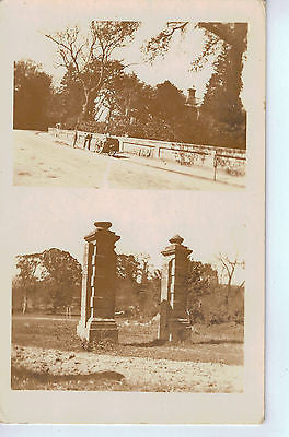 Vintage Postcard of a Road and Pillars $10.00