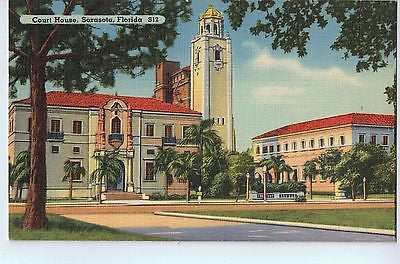 Vintage Postcard of The Court House in Sarasota, FL $10.00