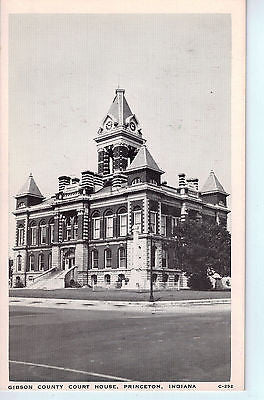 Vintage Postcard of Gibson County Court House in Princeton, Indiana $10.00