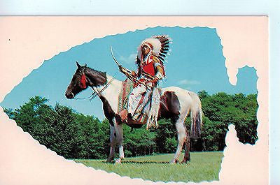 Vintage Postcard of Indian on a Horse from Wiscosin Dells, WI A $5.00