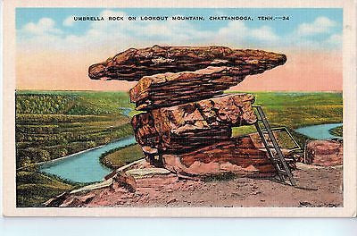 Vintage Postcard of Umbrella Rock on Lookout Mountain, Chattanooga, TN $10.00