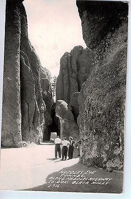 Vintage Postcard of Needles Eye Tunnel Along Needles Highway Black Hills, SD $10.00