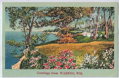 Vintage Postcard of Greetings from Wabeno, WI $10.00