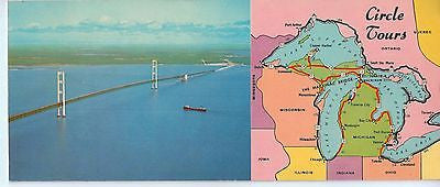 Vintage Postcard of Mackinac Bridge and Circle Tour, MI $10.00