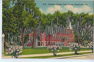 Vintage Postcard of The Ssceola County Court House in Kissimmee, FL $10.00