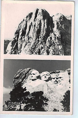 Vintage Postcard of Mt. Rushmore Before and After Carving $10.00
