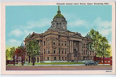 Vintage Postcard of The Wyandot County Court House in Upper Sandusky, OH $10.00