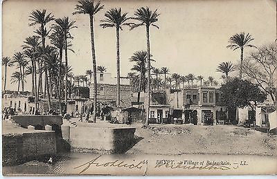 Vintage Postcard of Village of Badrachein Egypt $20.00
