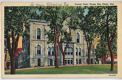 Vintage Postcard of The County Court House in Eau Claire, WI $10.00