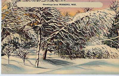 Vintage Postcard of Greetings From Wabeno, WI $10.00