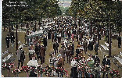 Vintage Postcard of Bad Kissingen Promenade im Kurpark Germany $10.00