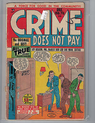 Crime Does Not Pay Issue # 70 Comic House Comics $40.00