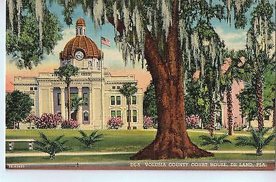 Vintage Postcard of The Volusia County Court House in De Land, FL $10.00