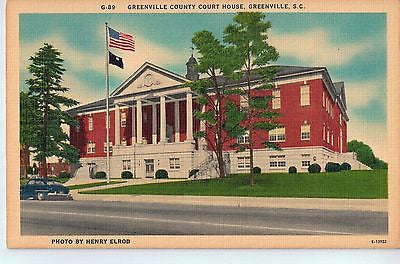 Vintage Postcard of The Greenville County Court House in Greenville, SC $10.00