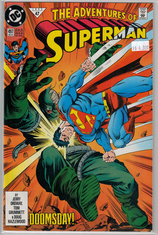 Adventures of Superman Issue # 497 DC Comics $4.00