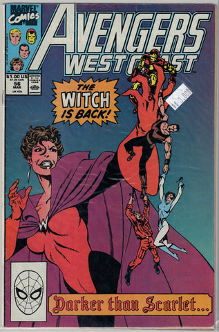 Avengers West Coast Issue # 56 Marvel Comics $3.00
