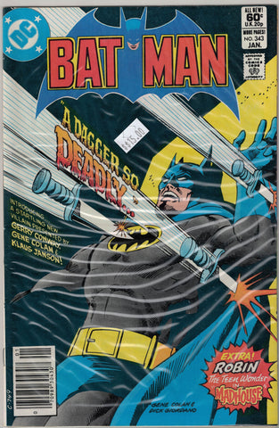 Batman Issue # 343 DC Comics $15.00