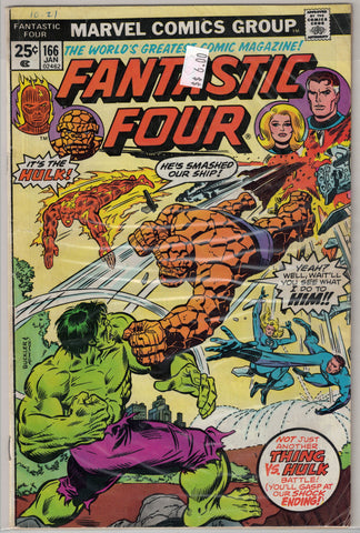 Fantastic Four Issue # 166 Marvel Comics  $6.00