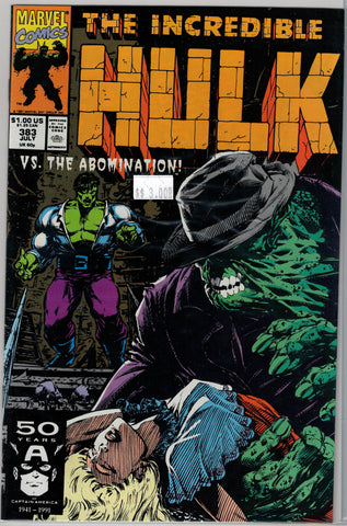 Incredible Hulk Issue # 383 Marvel Comics $3.00