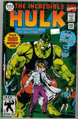 Incredible Hulk Issue # 393 Marvel Comics $5.00