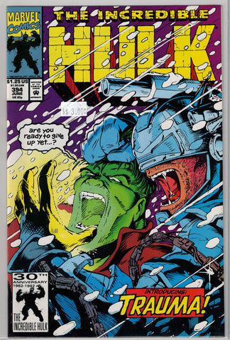 Incredible Hulk Issue # 394 Marvel Comics $3.00