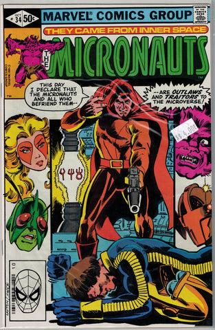 Micronauts Issue # 34 Marvel Comics $4.00