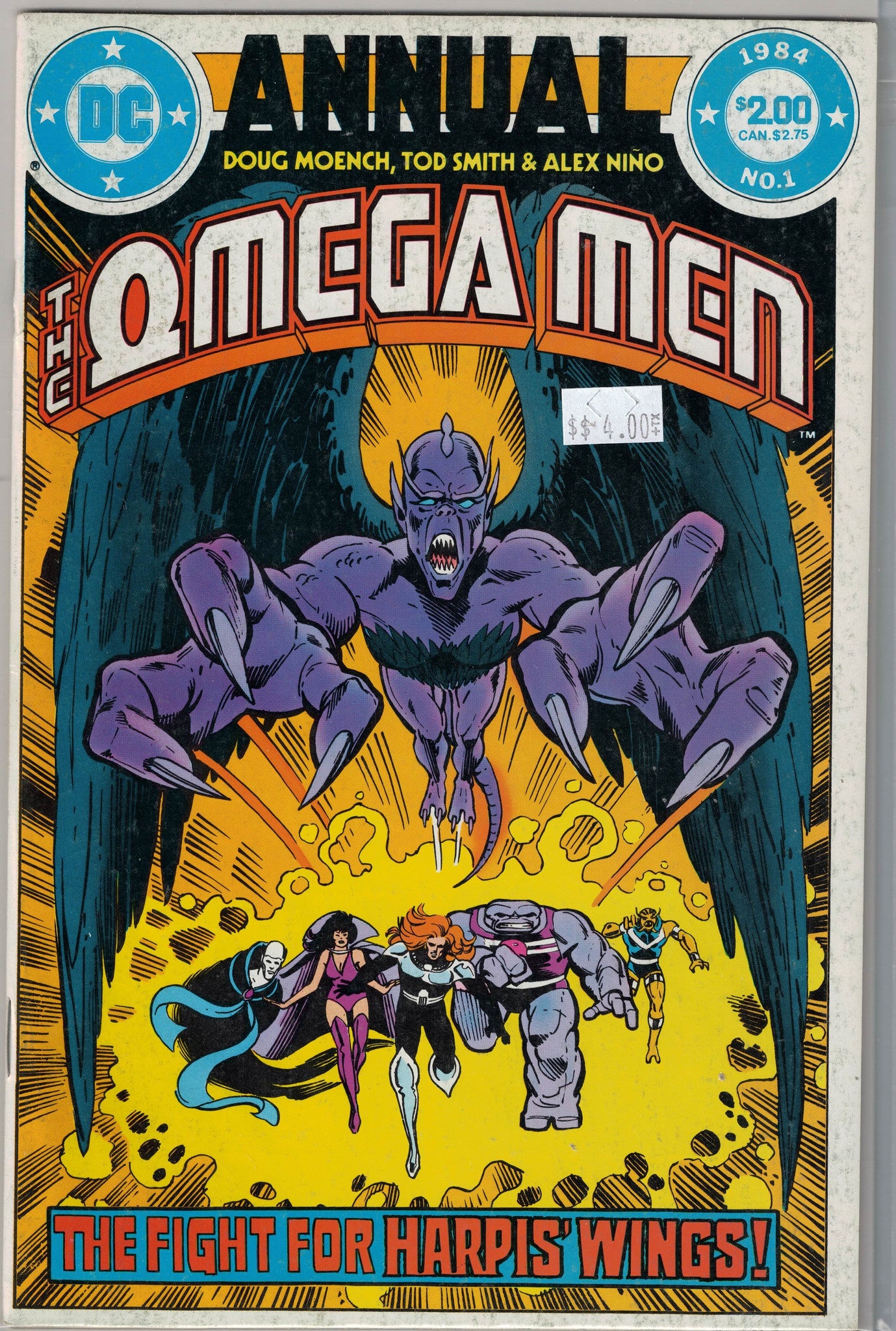 Omega Men Issue Annual 1 DC Comics 4.00 Schofield Coin