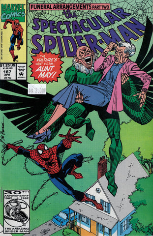 Spectacular Spider-Man Issue # 187 Marvel Comics $3.00