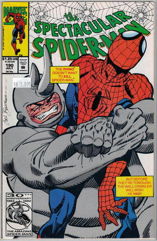 Spectacular Spider-Man Issue # 190 Marvel Comics $3.00
