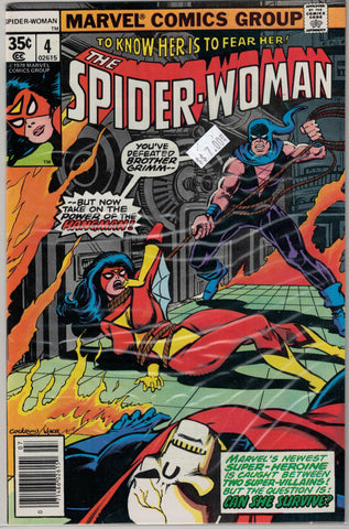 SpiderWoman Issue #  4 Marvel Comics $7.00